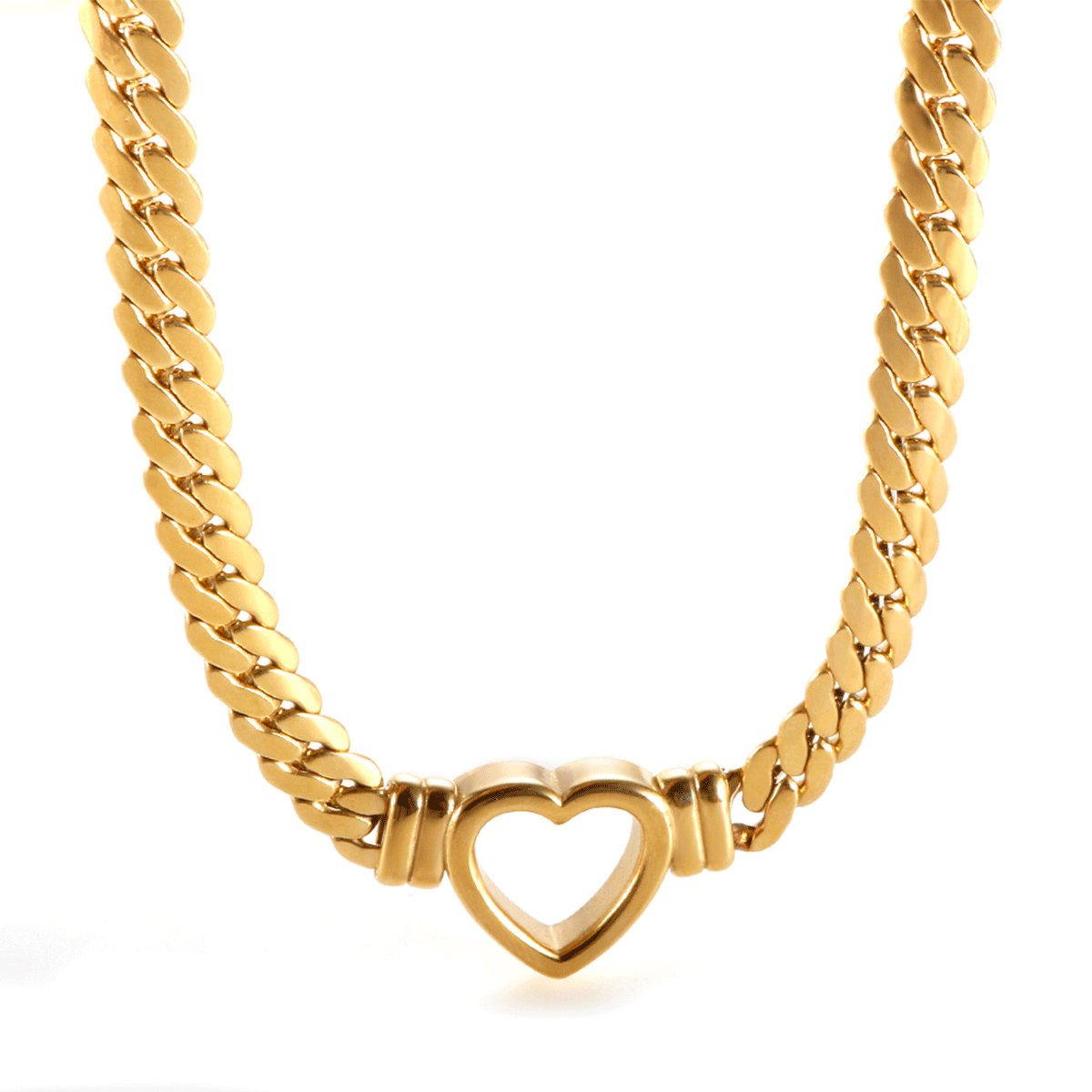 Collar Gargantilha Corazón Minimalista Bañado en Oro 18K