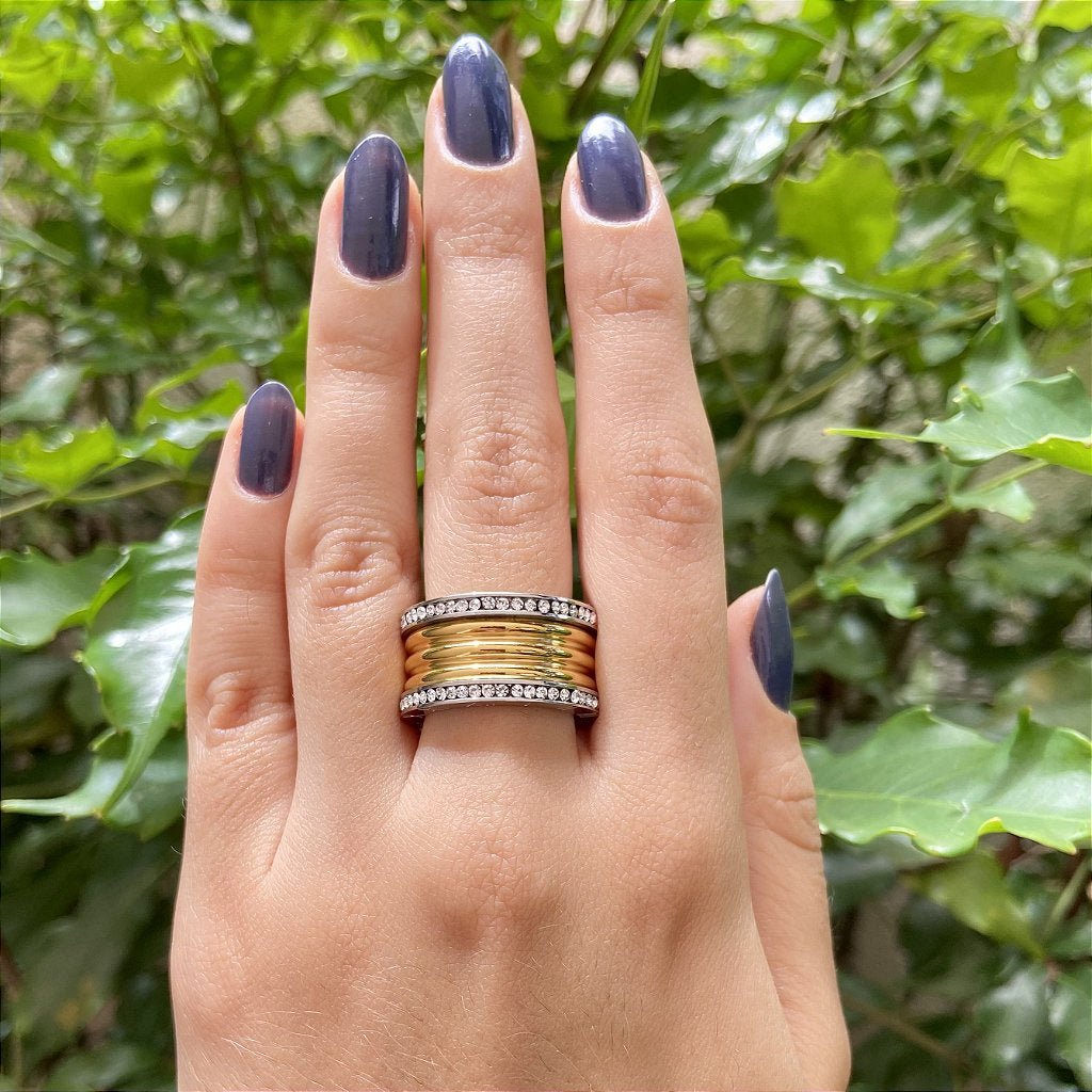 Anillo Lujo Imperial Bañado en Oro 18K