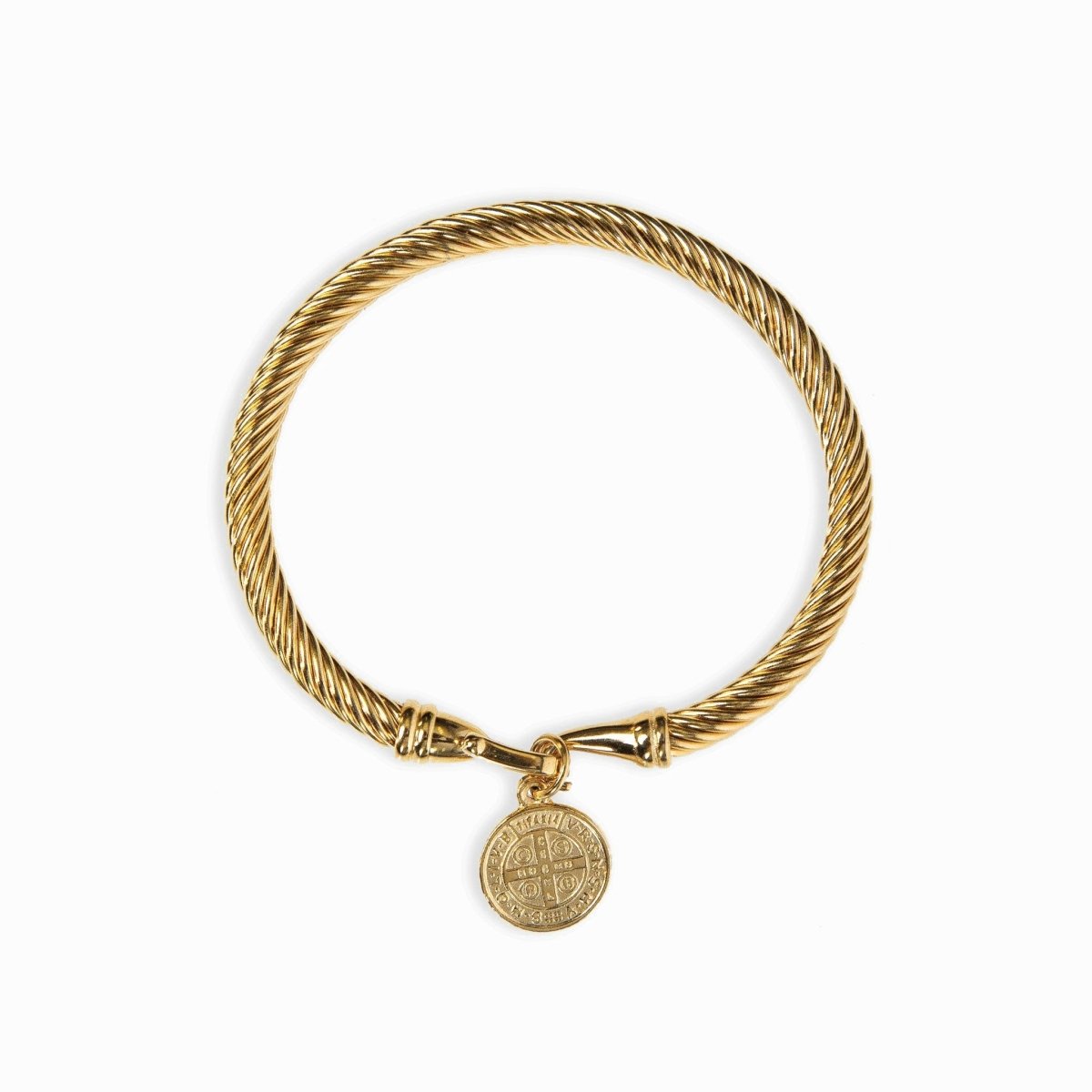 Brazalete Colgante São Bento Bañado en Oro 18K