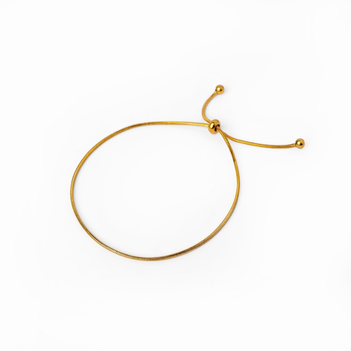 Pulsera Ajustable Fina Bañada en Oro 18K