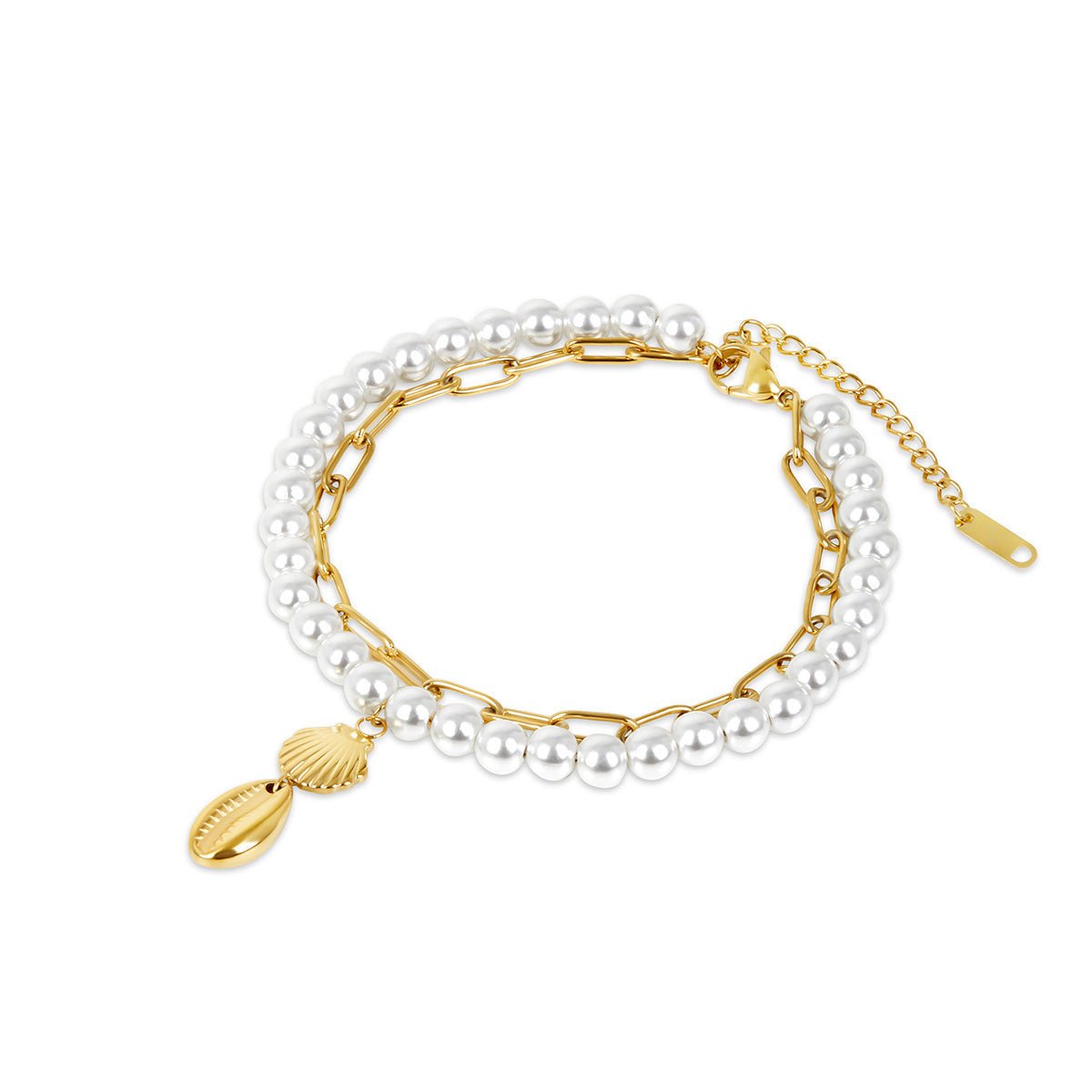 Tobillera Noronha Perla Bañada en Oro de 18k