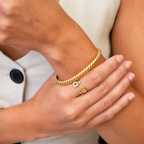 Brazalete Pisa Bañado en Oro de 18k