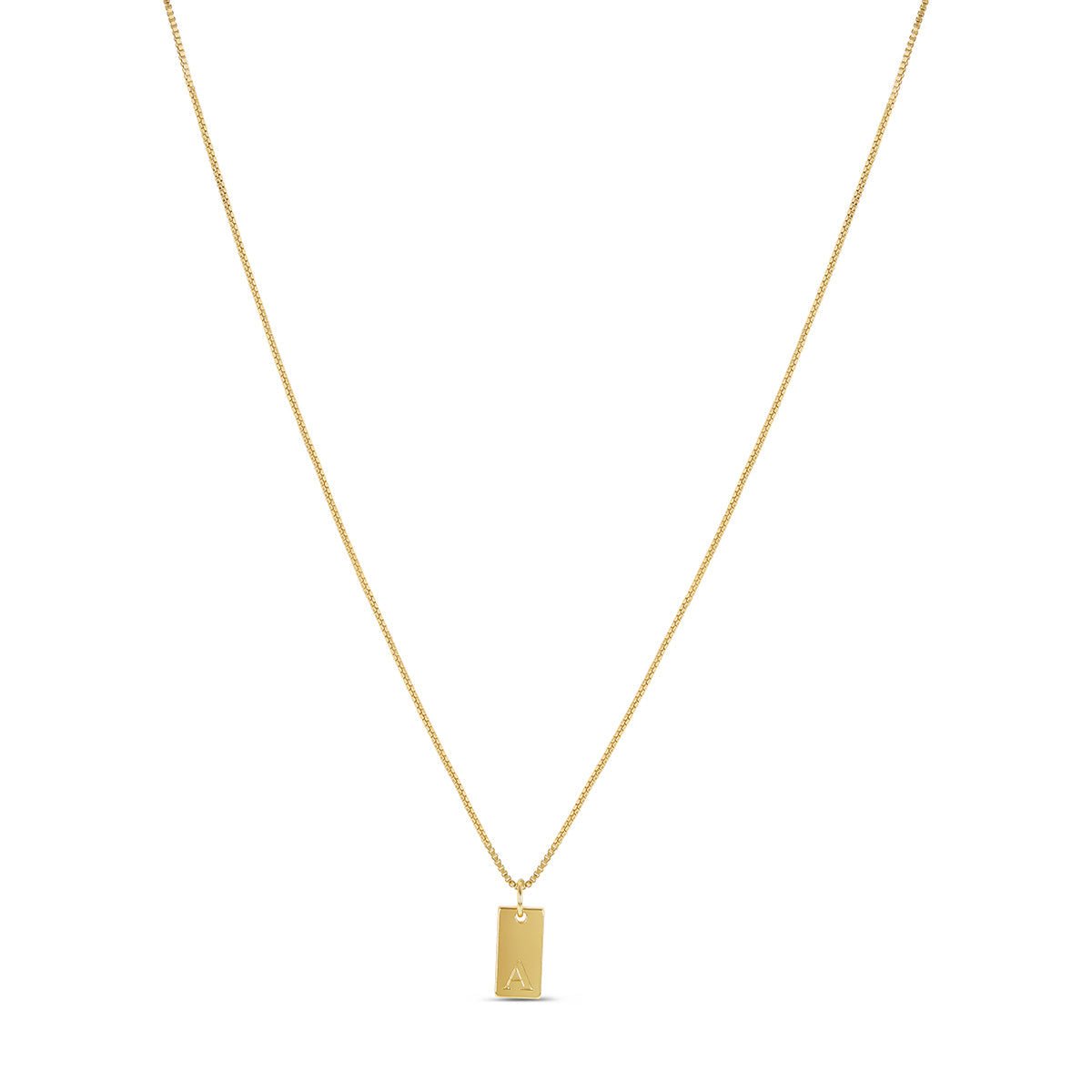 Collar Letra Inicial Minimal Bañado en Oro de 18K