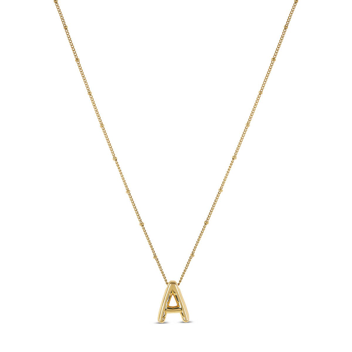 Collar Letra Inicial Bold Bañado en Oro de 18K