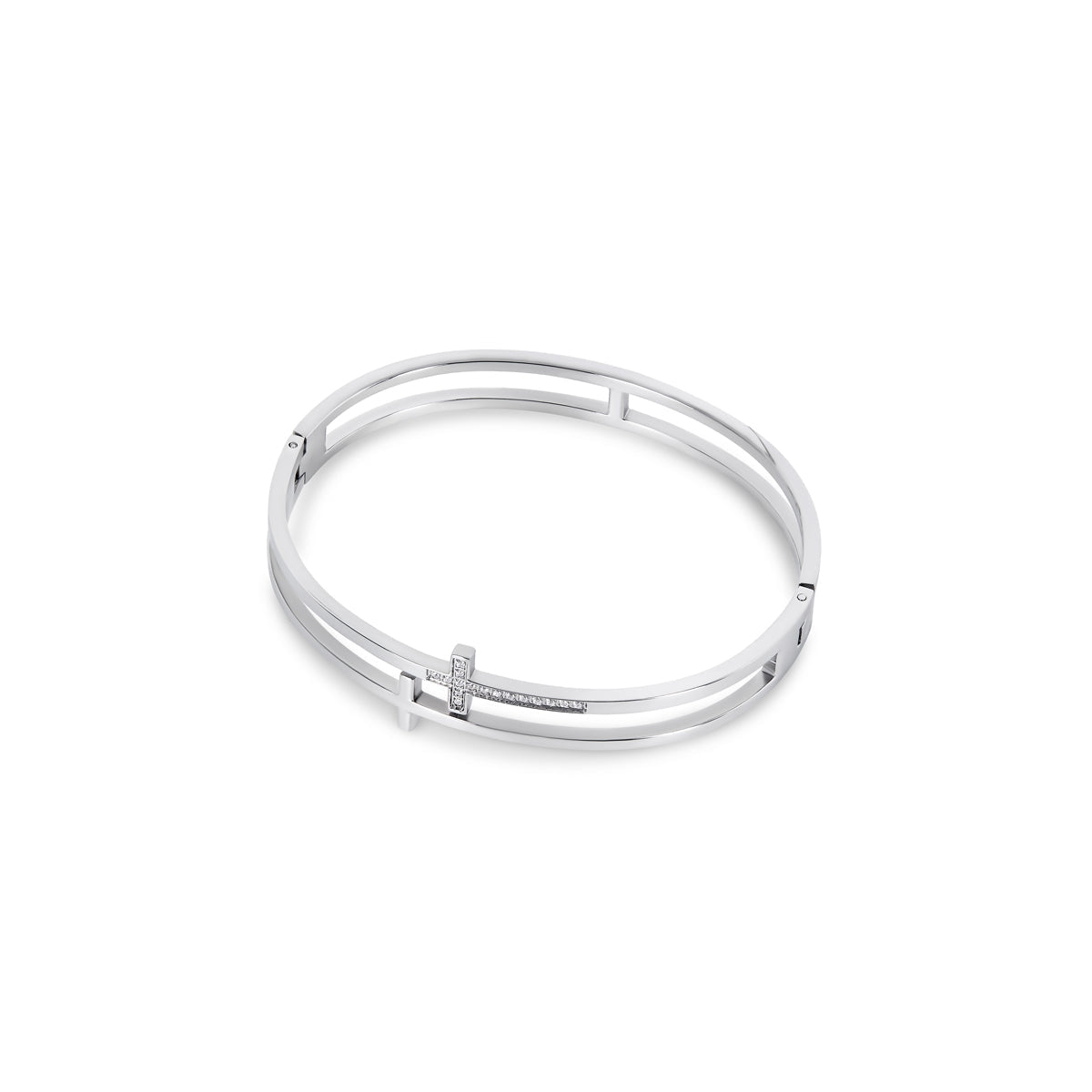 Brazalete Cruz - Plata