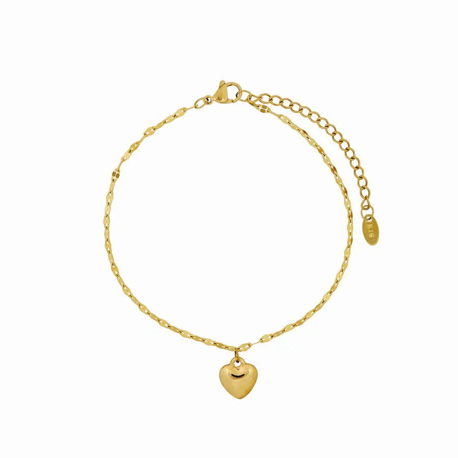 Tobillera Love Bañada en Oro de 18K