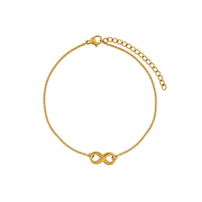 Tobillera Infinito Bañada en Oro de 18K