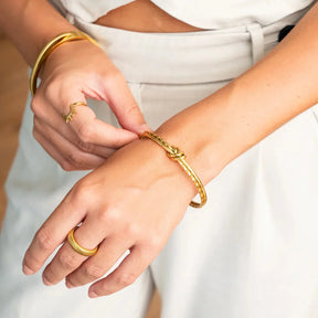 Anillo Pisa Bañado en Oro de 18K