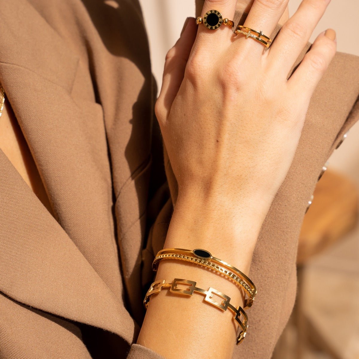 Brazalete Alexandra Bañado en Oro de 18K