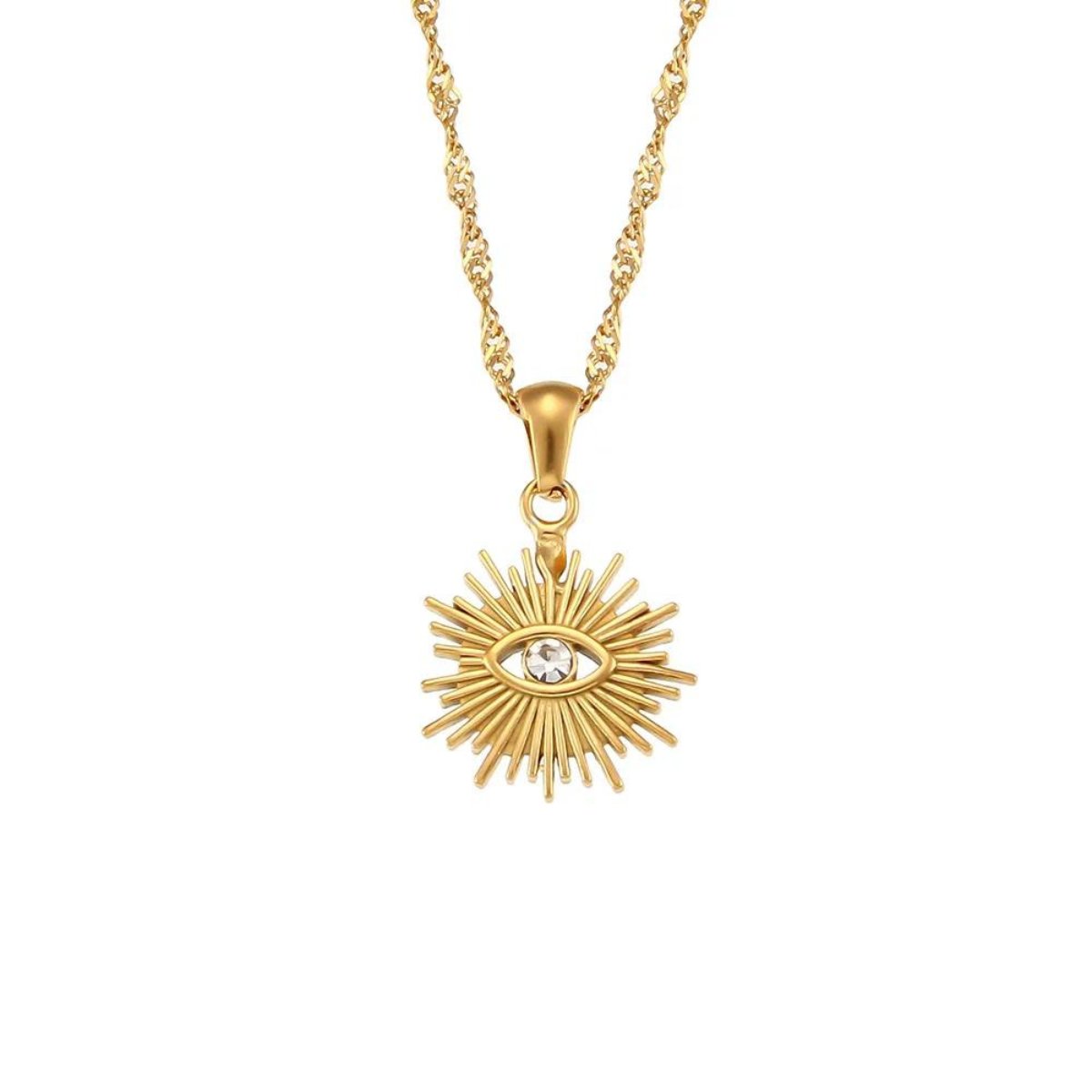 Collar Eye Bañado en Oro de 18K