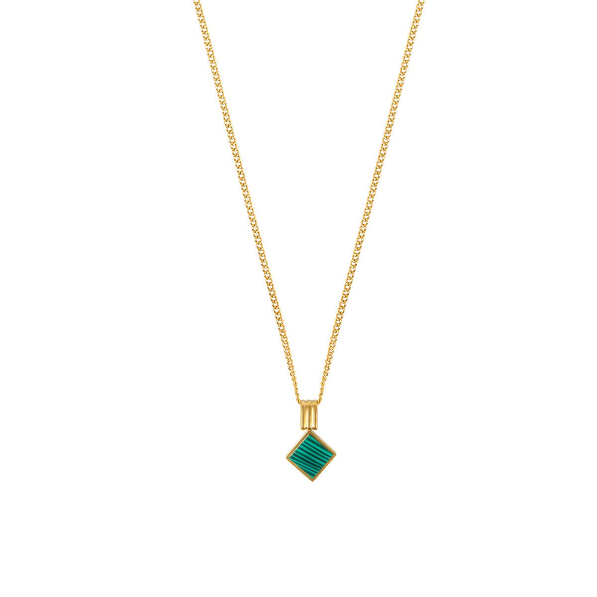 Collar Geométrico Minimal Bañado en Oro de 18k