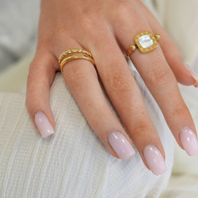 Anillo Duo Bañado en Oro 18k