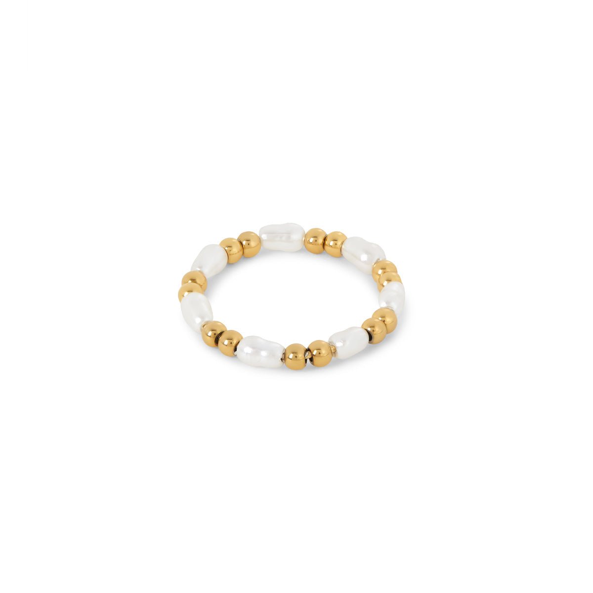 Anillo Dress Pérola Bañado en Oro 18k
