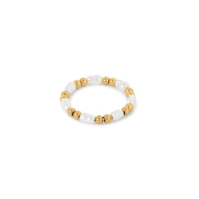 Anillo Dress Pérola Bañado en Oro 18k