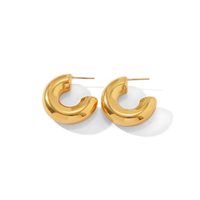 Aro Argola Lola Chunky Bañado en Oro 18K