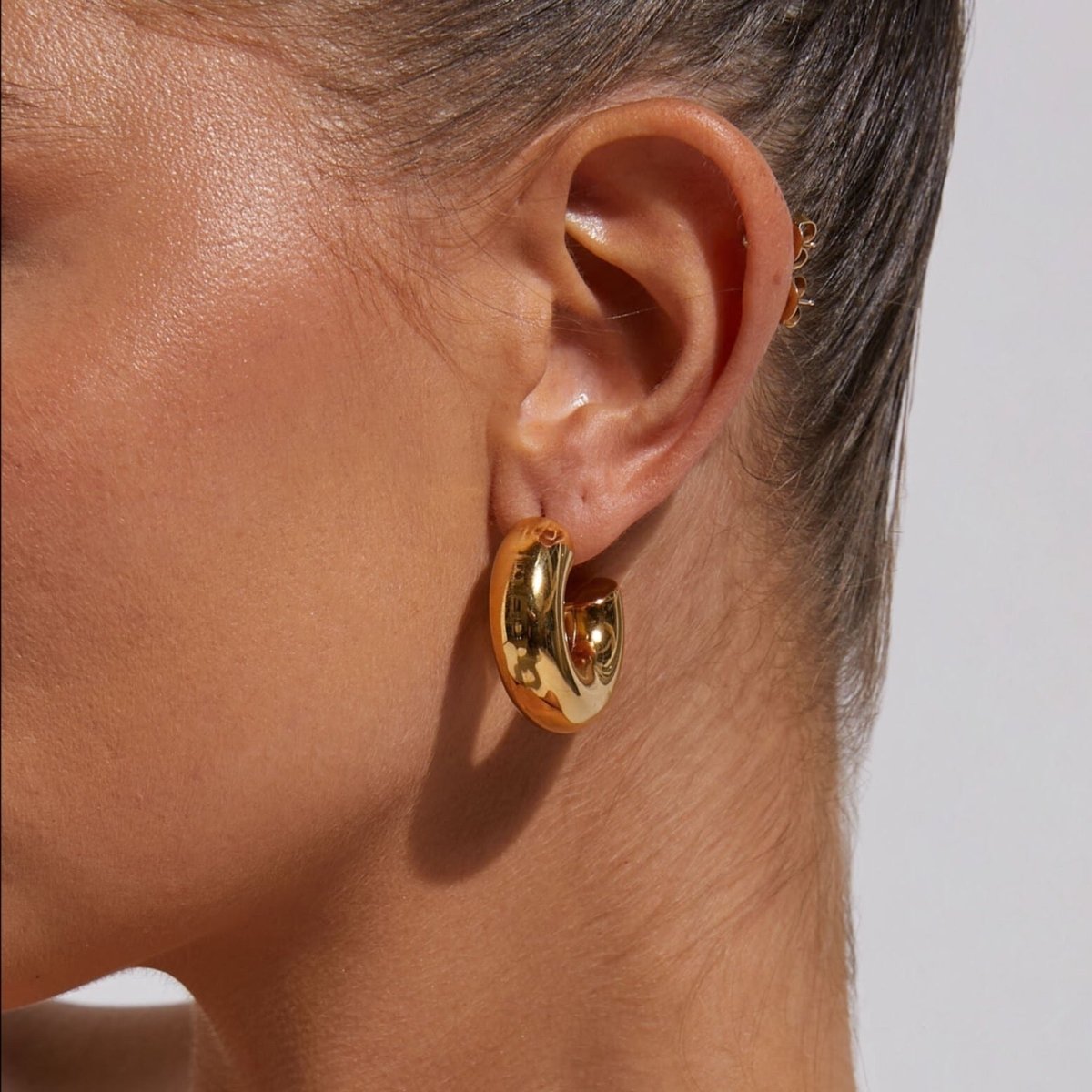 Aro Argola Lola Chunky Bañado en Oro 18K