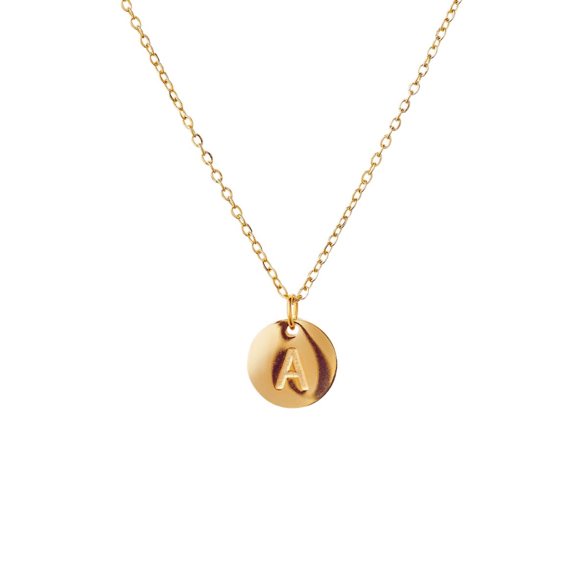 Collar Letra Inicial Minimalista Bañado en Oro 18k