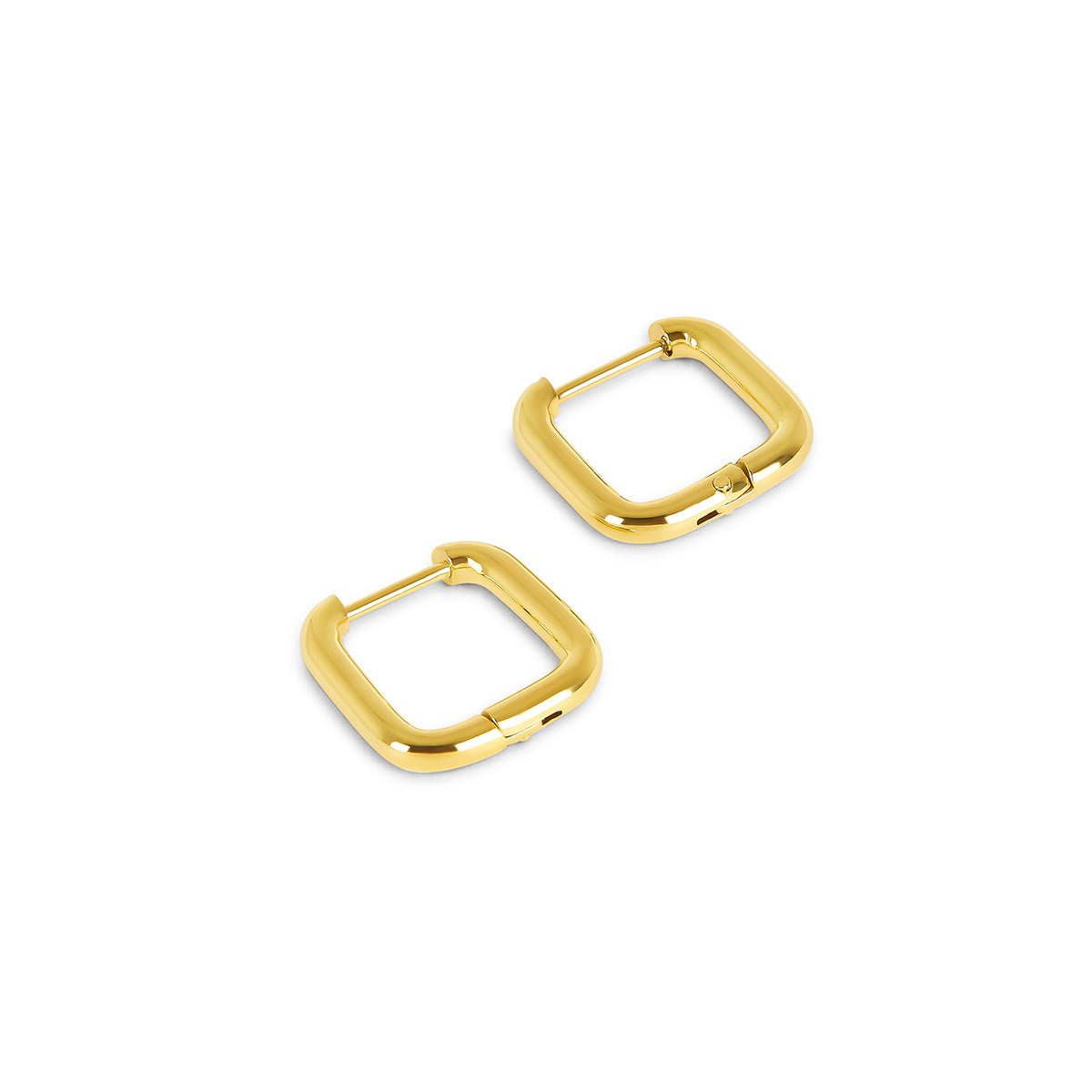 Aro Argola Quadrado Bañado en Oro 18k