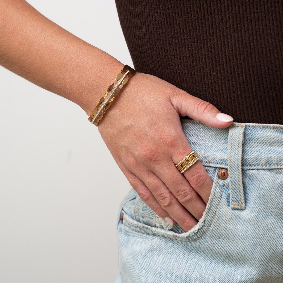 Brazalete Madison Bañado en Oro 18k