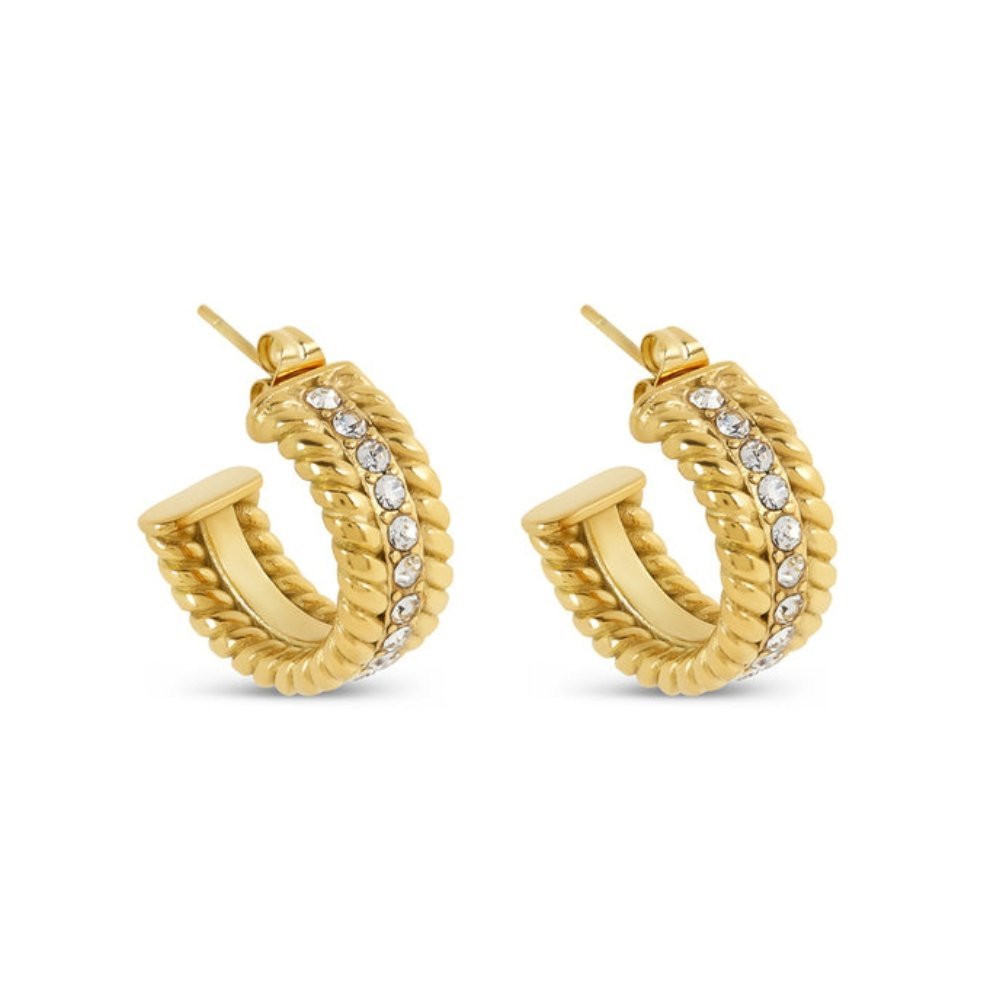 Aro de Argola Date Bañado en Oro 18k