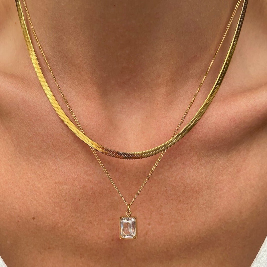 Mix Collar Paris Bañado en Oro 18k