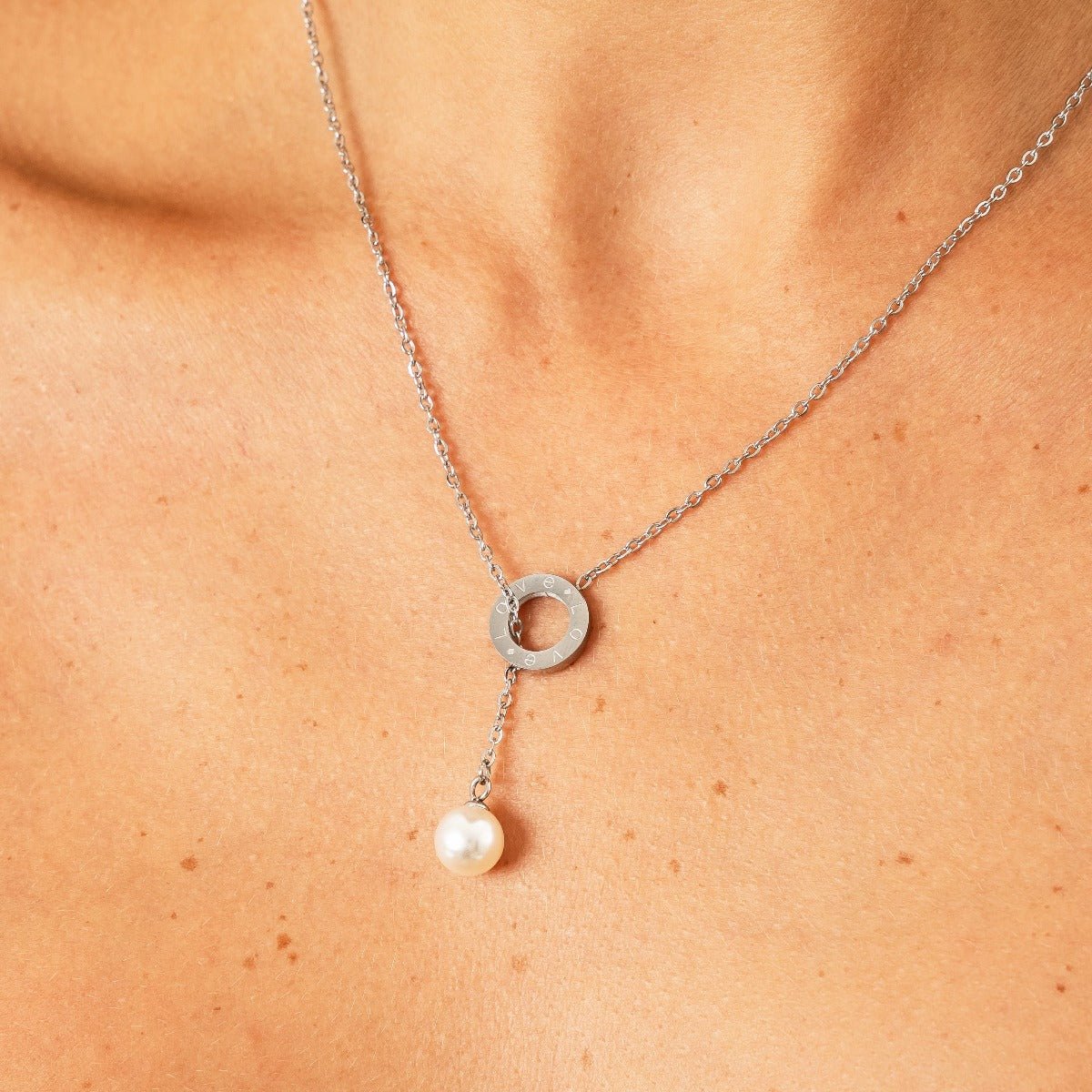 Collar Sicília Pérola - Plata