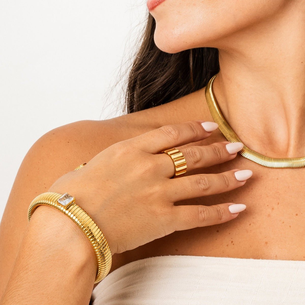 Brazalete Capri Bañado en Oro 18k