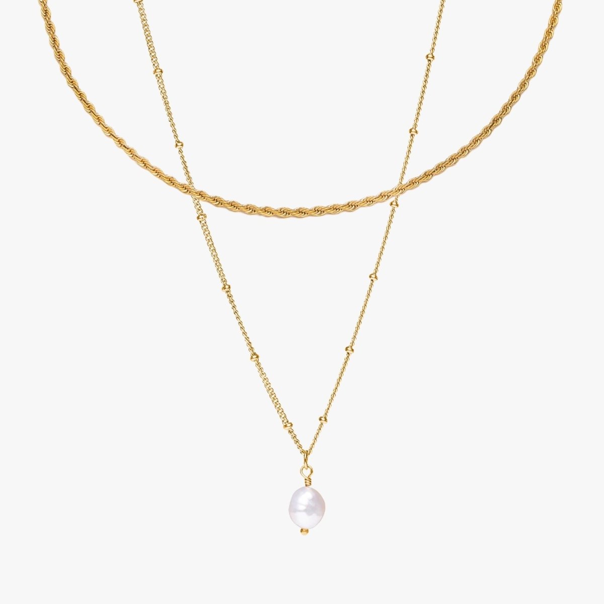Mix Everyday Collar Duplo Bañado en Oro 18k