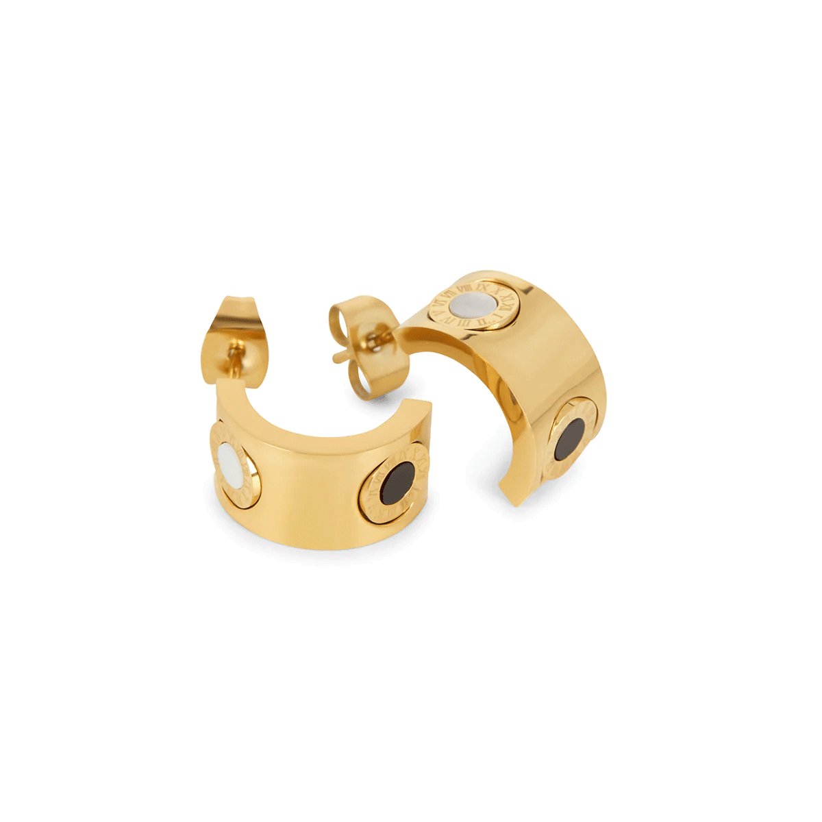 Aro Giratório Numeral Romanos Bañado en Oro 18K