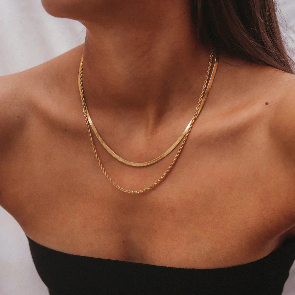 Mix Collar Melina Bañado en Oro 18k