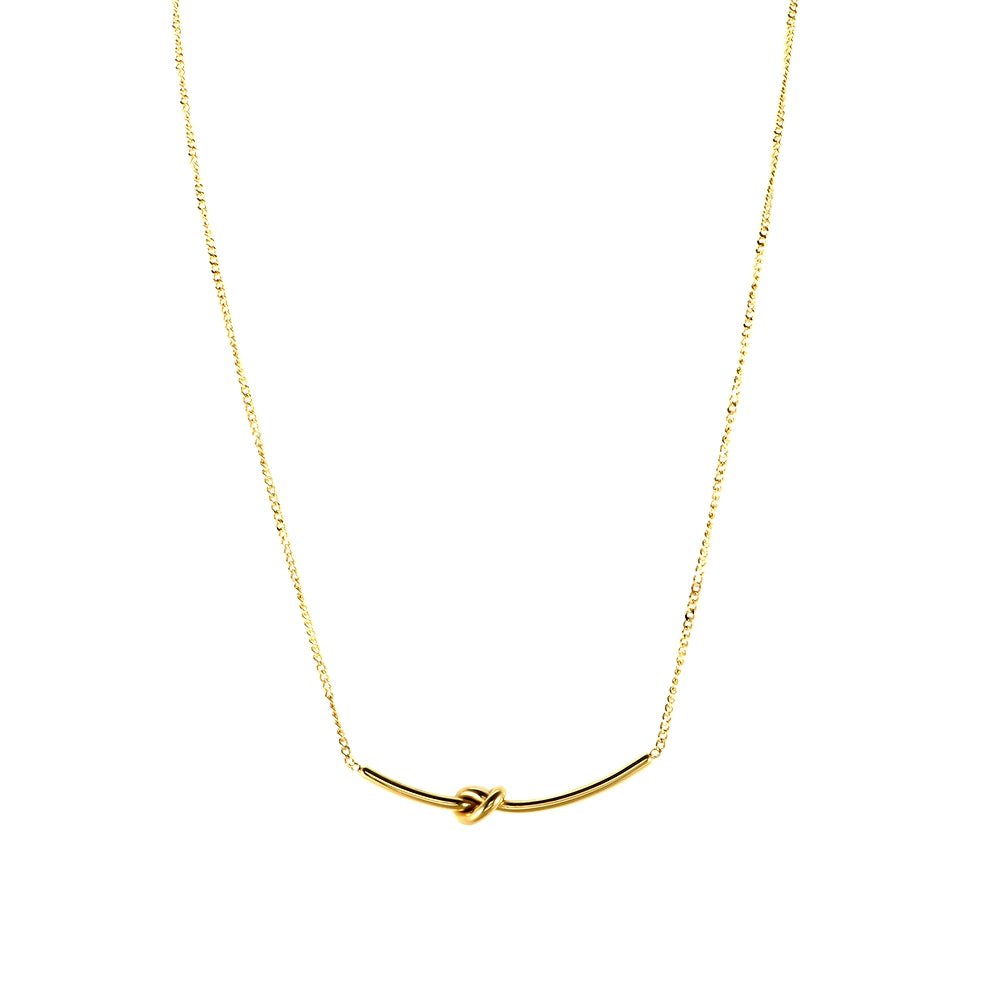 Collar Nó Bañado en Oro 18k