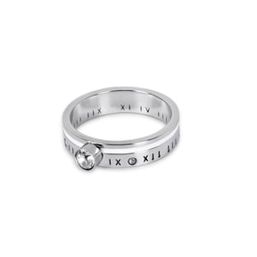 Anillo Rainha Piedra Cristal - Plata