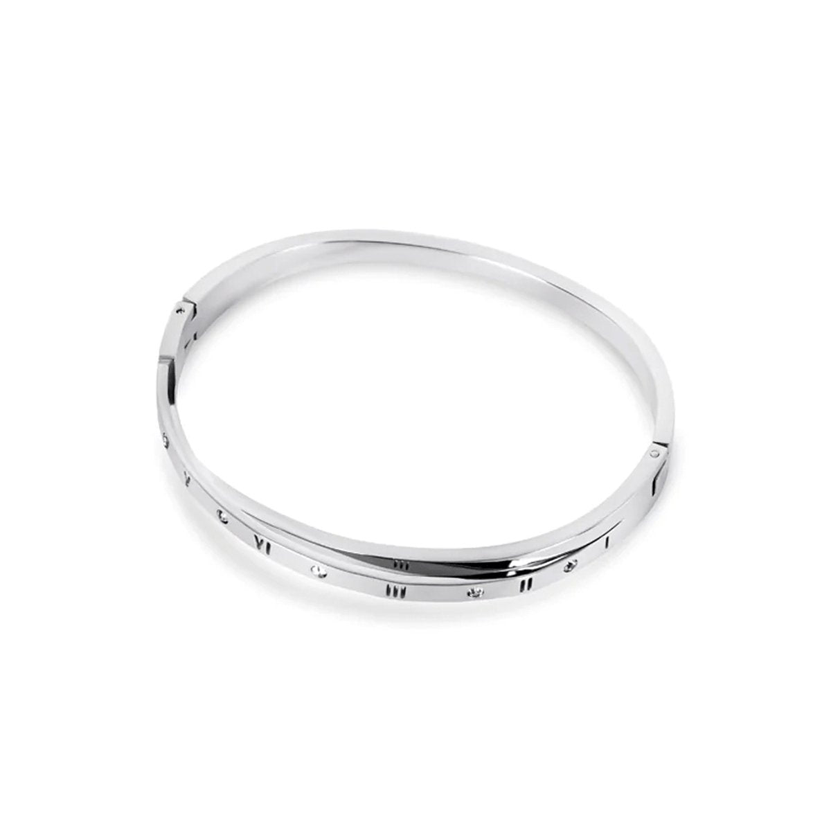 Brazalete Algarismo Romanos Entrelaçados - Plata