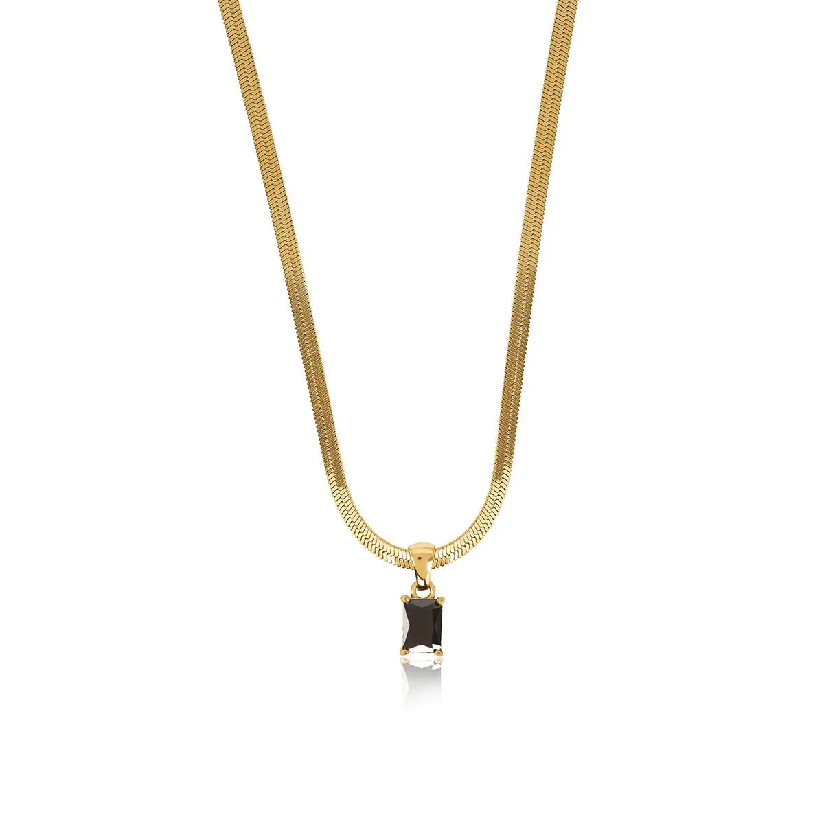 Collar Malha Colgante Riviera Bañado en Oro 18k