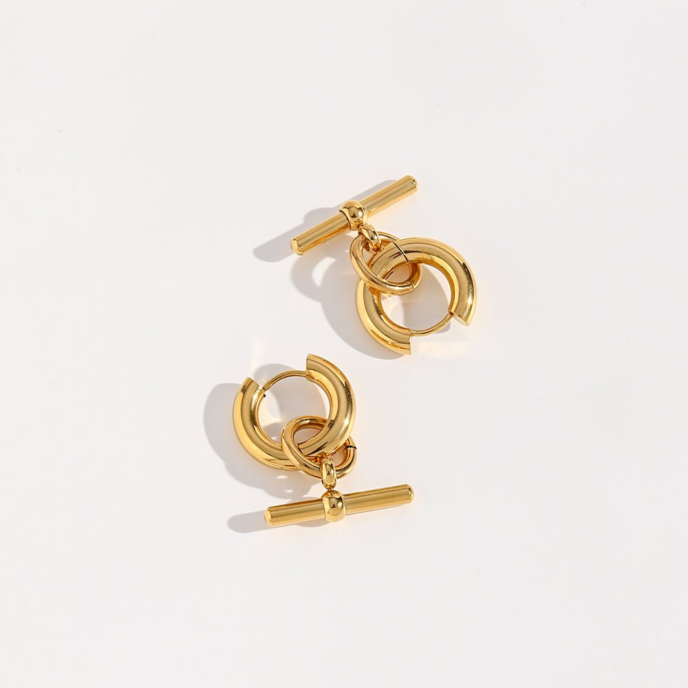 Aro de Barra em T Bañado en Oro 18k