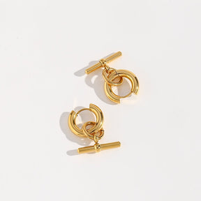 Aro de Barra em T Bañado en Oro 18k
