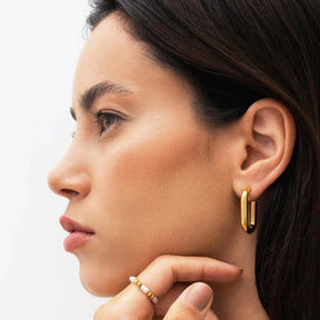 Aro Argola Piper Bañado en Oro 18k