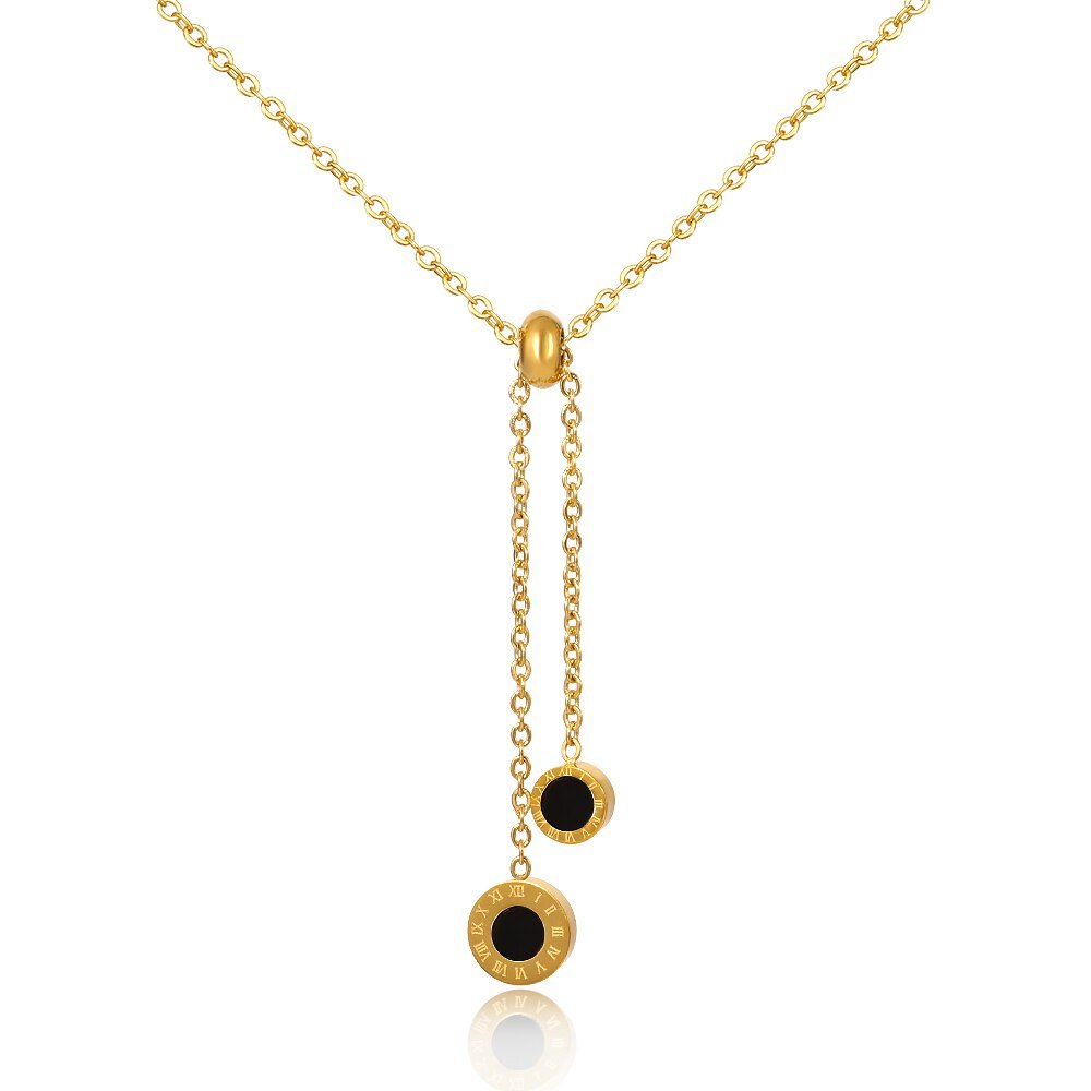 Collar Gravatinha Athenas Bañado en Oro 18k