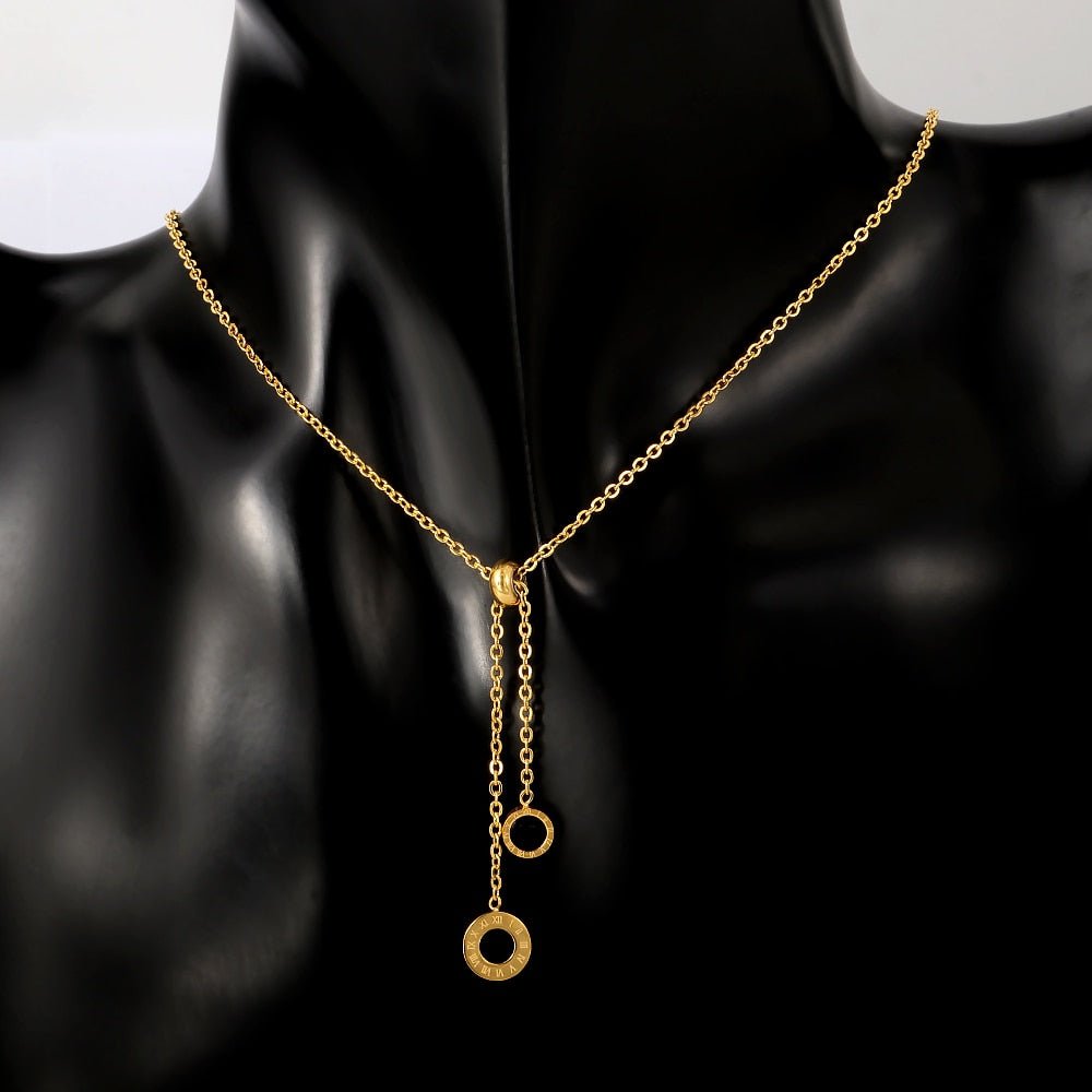 Collar Gravatinha Athenas Bañado en Oro 18k