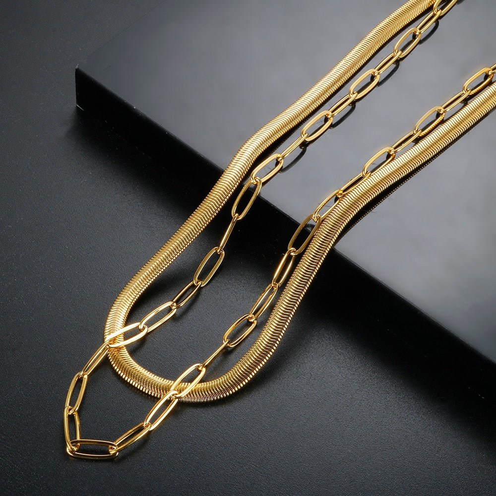 Mix Collar Antonela Bañado en Oro 18k