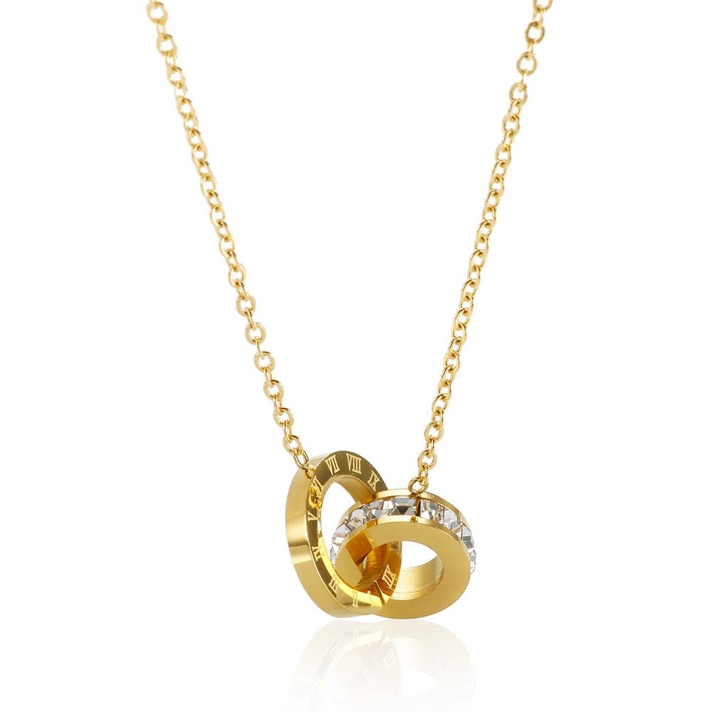 Collar Imperial Piedra Zirconia Bañado en Oro 18K