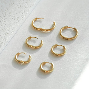 Aro Trío de Argolas Bañado en Oro 18K
