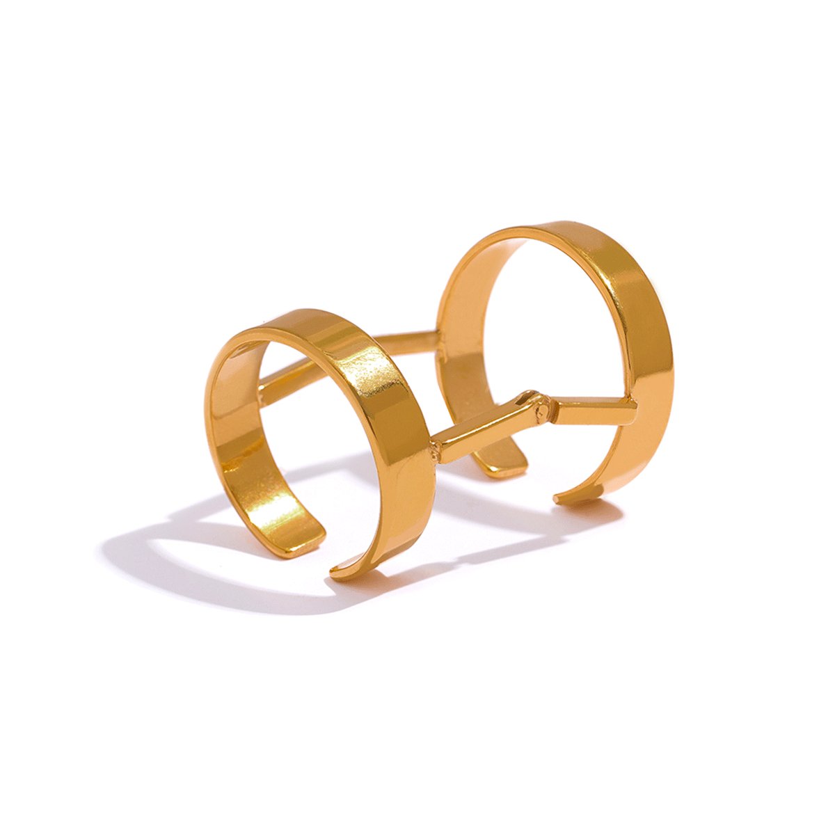 Anillo Articulado Ajustable Bañado en Oro 18K