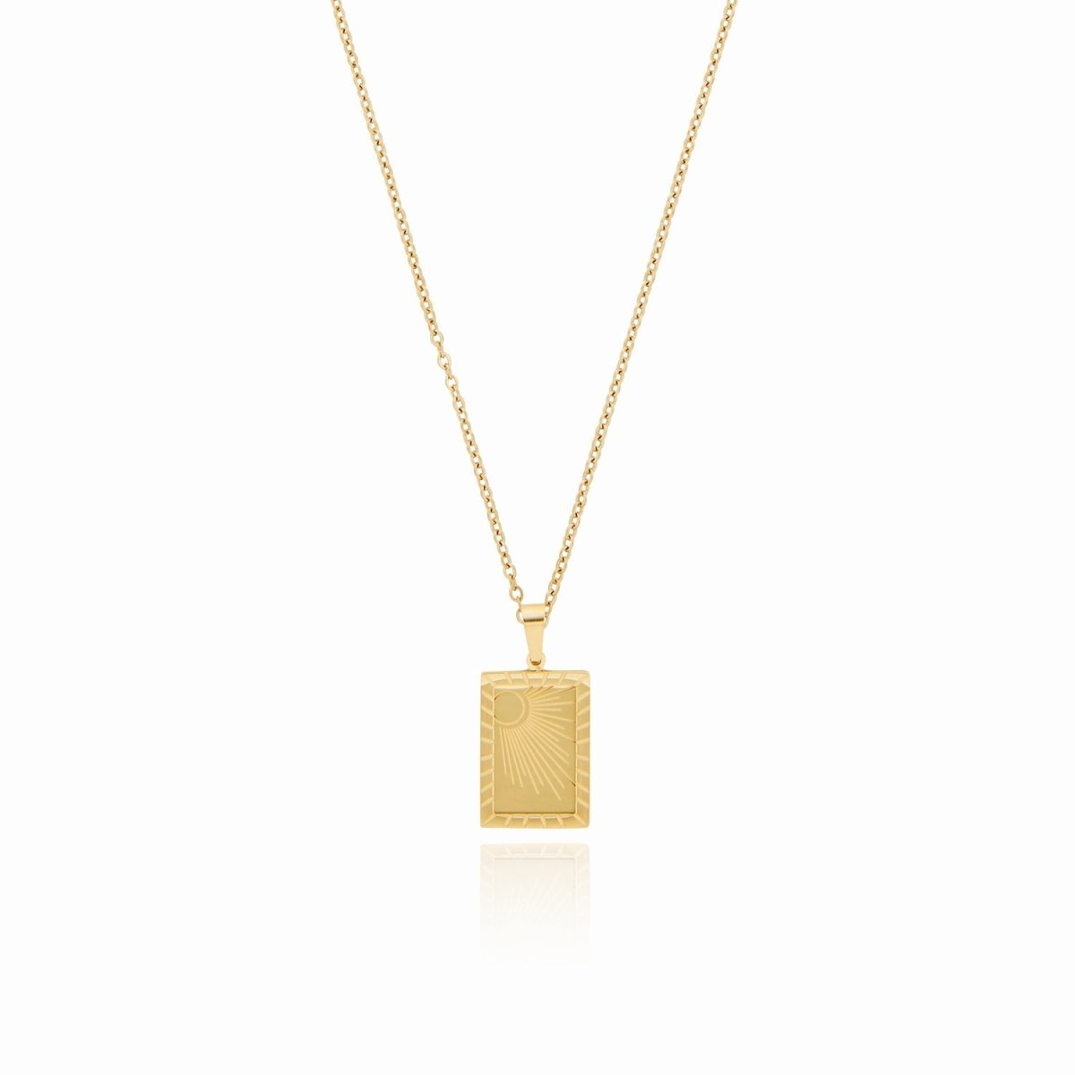 Collar Sunrise Colgante Nascer do Sol Bañado en Oro 18K