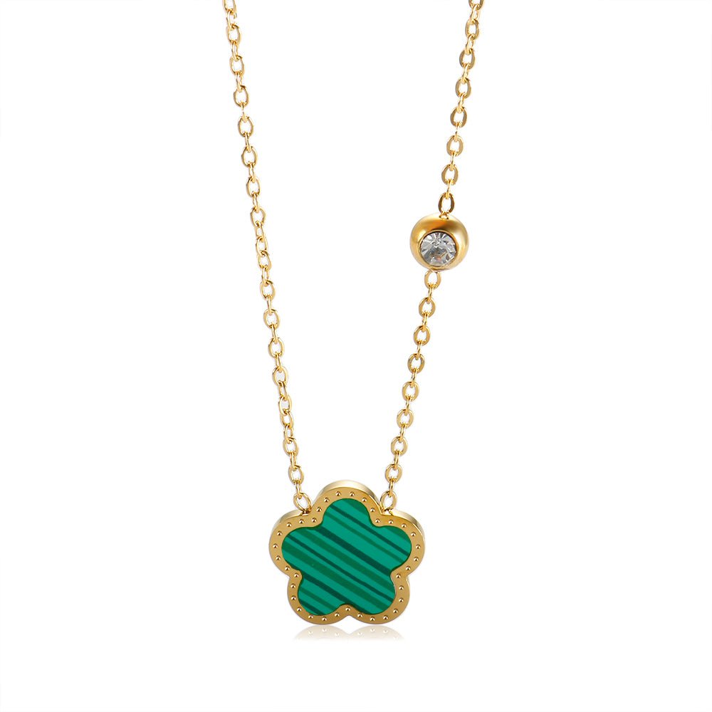 Collar Trevo Alhambra Inspiração Bañado en Oro 18K