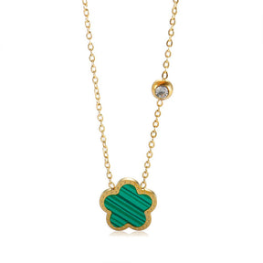 Collar Trevo Alhambra Inspiração Bañado en Oro 18K
