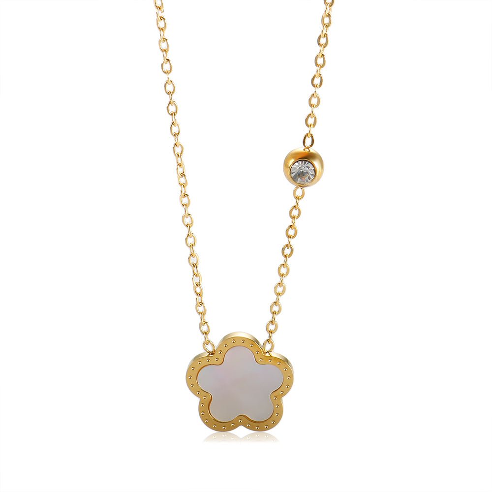 Collar Trevo Alhambra Inspiração Bañado en Oro 18K