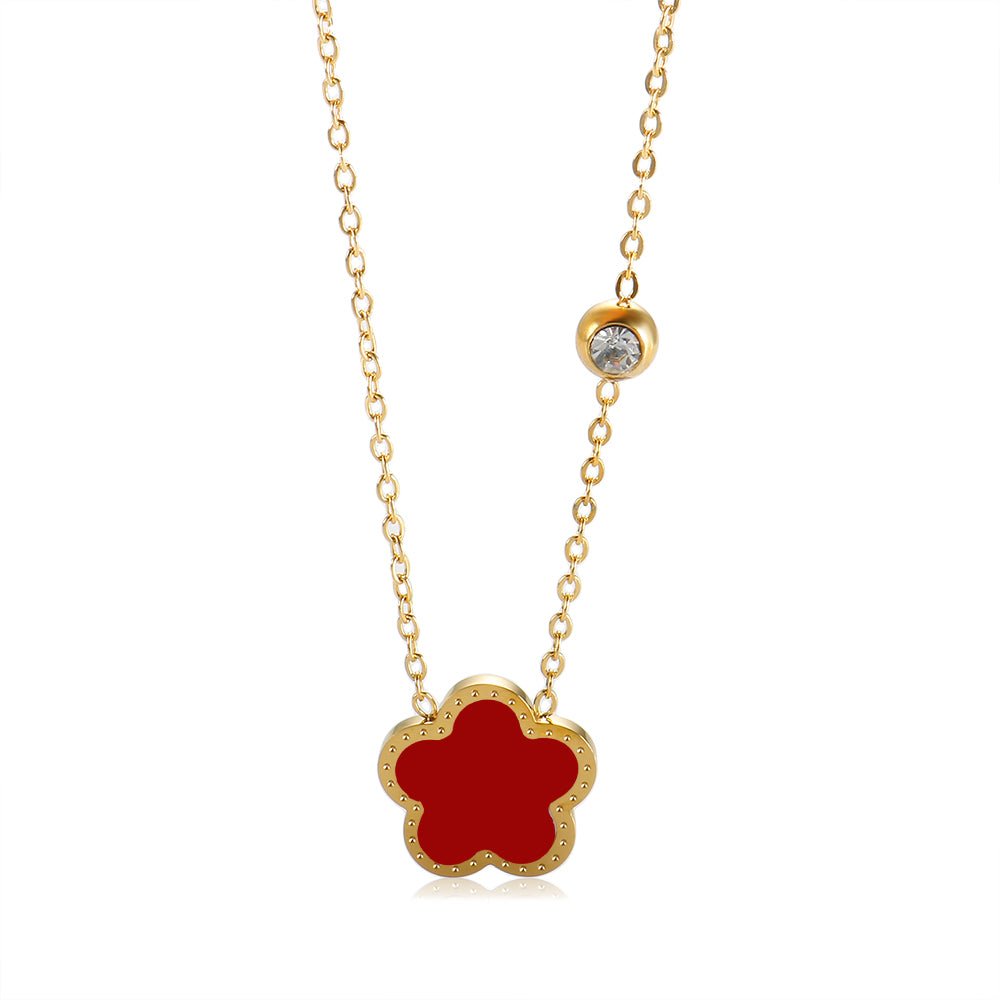 Collar Trevo Alhambra Inspiração Bañado en Oro 18K