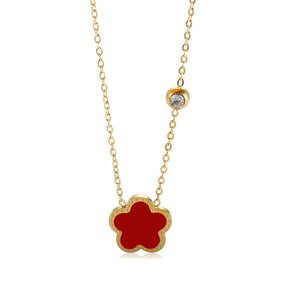 Collar Trevo Alhambra Inspiração Bañado en Oro 18K