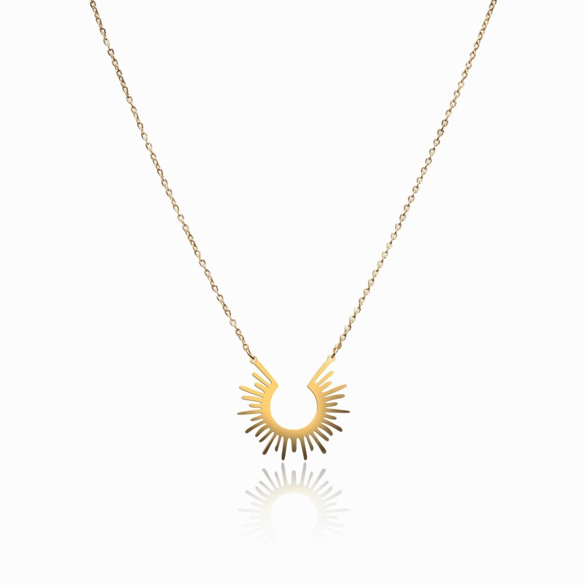 Collar Spike Colgante Bañado en Oro 18K